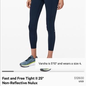 Fast and free II 25” lululemon leggings NULUX